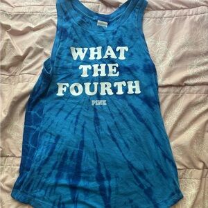 Victoria's Secret Pink Blue Tie-Dye Tee